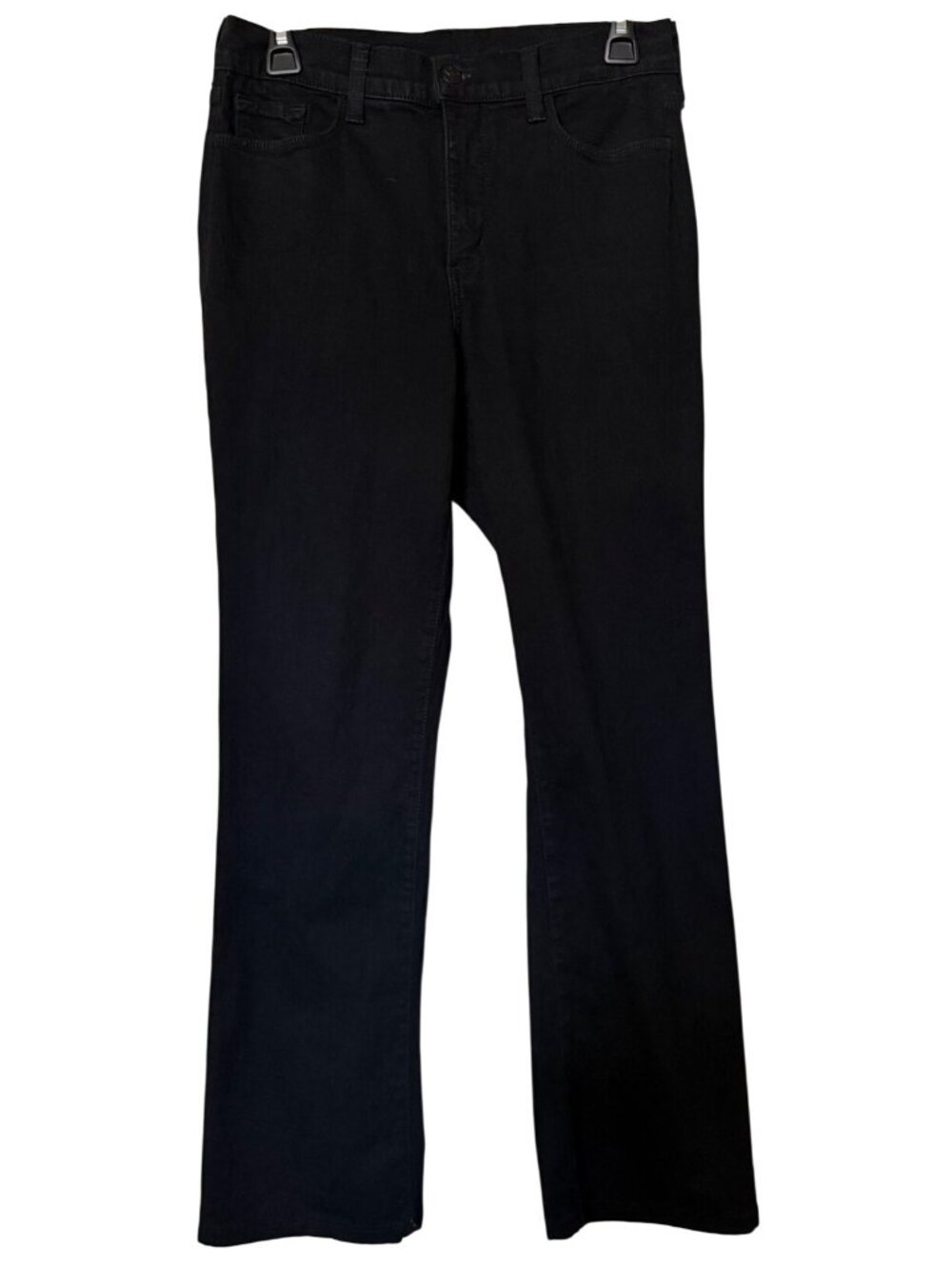 NYDJ Brand Mid-Rise Black Wash Bootcut Jeans w/Rhinestones Women's Size 8